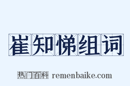 崔知悌组词是什么意思的图片